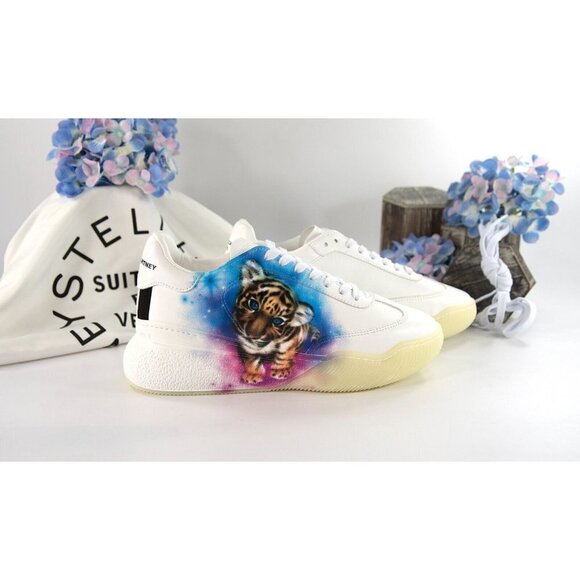 Stella McCarney Tiger Loop Oversize Vegan Alter Leather Sneakers 37 NIB - Picture 3 of 10